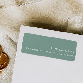 グリーンシックモダンミニマル差出人住所 ラベル