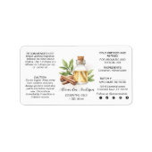 グリーンシナモンエッセンシャル油水彩 ラベル (正面)