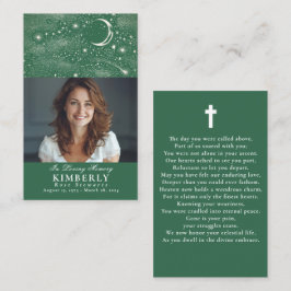 グリーンシナ式葬儀記念祈りの言葉フォトカード 名刺