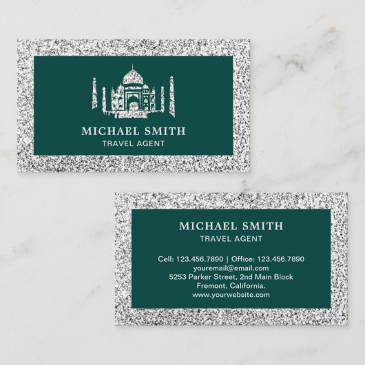 グリーンシフェイクルバーグリッタータジマハルトラベルエージェント 名刺 (正面/裏面)