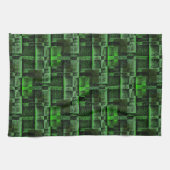 グリーンシミュレート花崗岩の大理石のデジタル実装 キッチンタオル (横)