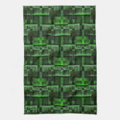 グリーンシミュレート花崗岩の大理石のデジタル実装 キッチンタオル (縦)