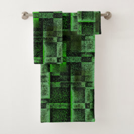 グリーンシミュレート花崗岩の大理石のデジタル実装 バスタオルセット