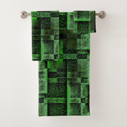 グリーンシミュレート花崗岩の大理石のデジタル実装 バスタオルセット (インサイチュ)