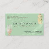グリーンシャドウソフトペストリースプーンヘラ料理焼き 名刺 (裏面)