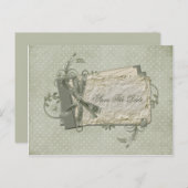 グリーンシャビー点々のあるスイスセーブ 案内ポストカード (正面/裏面)