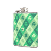 グリーンシャムロカスタムックモノグラムセントパトリックスの日 フラスク (左)