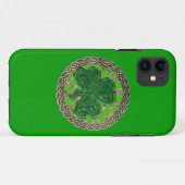 グリーンシャムロックとケルト結び目模様iPhone 5Gケース Case-Mate iPhoneケース (裏面(横))