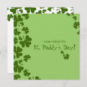 グリーンシャムロックのセントパディーズデー招待状 招待状 (正面/裏面)