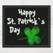 グリーンシャムロックアイリッシュハッピーセントパトリックの日 ビールラベル (シングルラベル)