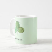 グリーンシャムロックアイリッシュ伝統 コーヒーマグカップ (正面左)