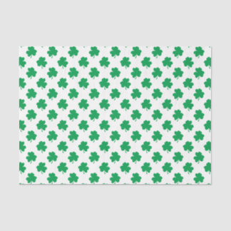 グリーンシャムロックオンホワイトセントパトリックの日クローバー 薄葉紙