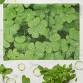 グリーンシャムロックキッチンタオル キッチンタオル (折り畳み)