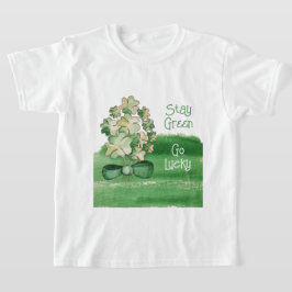 グリーンシャムロッククローバーウォーターカラー Tシャツ