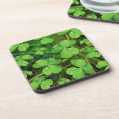 グリーンシャムロッククローバーセントパトリックのデイコルクコースト コースター (左側)