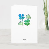 グリーンシャムロッククローバーハッピーセントパトリックの日 シーズンカード (裏面)