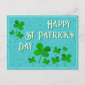 グリーンシャムロッククローバーハッピーセントパトリックの日 シーズンポストカード (正面)