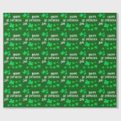 グリーンシャムロッククローバーハッピーセントパトリックの日 ラッピングペーパー (フラット)