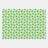 グリーンシャムロッククローバーリーフセントパトリックスの日 ラッピングペーパーシート (正面)