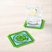 グリーンシャムロックサンパトリックの日フローラアート ペーパーコースター (インサイチュ)