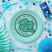 グリーンシャムロックサンパトリックの日フローラアート ペーパープレート (パーティー)