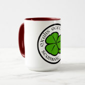 グリーンシャムロックサンパトリックの日フローラアート マグカップ (正面左)