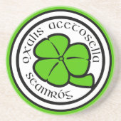 グリーンシャムロックサンパトリックの日フローラグラフィック コースター (正面)