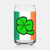 グリーンシャムロックサンパトリックの日フローラベクトル ガラス缶 (正面)