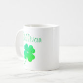 グリーンシャムロックサンパトリックスの日4ショーン（名前）マグ コーヒーマグカップ (正面左)