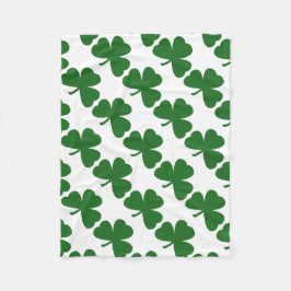 グリーンシャムロックスクローバーパターンセントパトリックの日 フリースブランケット
