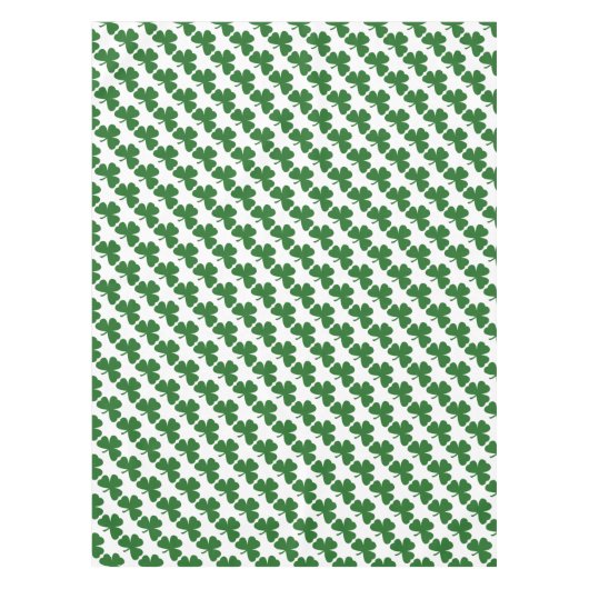 グリーンシャムロックスセントパトリックの日のクローバー テーブルクロス (正面)
