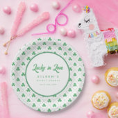 グリーンシャムロックセントパトリックのアイルランドブライダルシャワー ペーパープレート (パーティー)