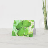 グリーンシャムロックセントパトリックのデイノートカード カード (裏面)