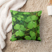 グリーンシャムロックセントパトリックの日の枕 クッション (ブランケット)