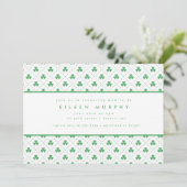 グリーンシャムロックセントパトリックの日アイリッシュベビーシャワー 招待状 (スタンド正面)