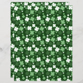 グリーンシャムロックセントパトリックの日スクラップブック紙 (正面/裏面)