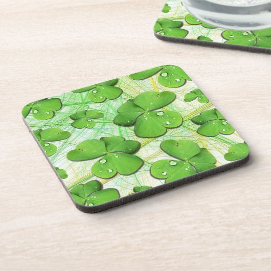 グリーンシャムロックセントパトリックのiPhone 5ケースメイト コースター (左側)