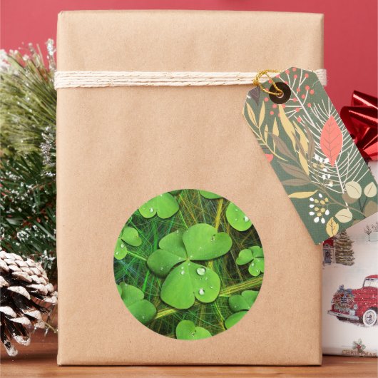 グリーンシャムロックセントパトリックのiPhone 5ケースメイト ラウンドシール (クリスマス)