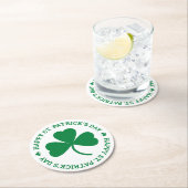 グリーンシャムロックハッピーセントパトリックの日パーティー ラウンドペーパーコースター (インサイチュ)
