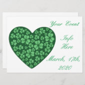 グリーンシャムロックハートセントパトリックの日 (正面/裏面)