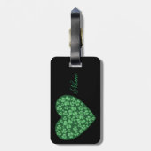 グリーンシャムロックハートセントパトリックの日 ラゲッジタグ (裏面縦)