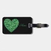 グリーンシャムロックハートセントパトリックの日 ラゲッジタグ (裏面横)