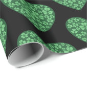 グリーンシャムロックハートセントパトリックの日 ラッピングペーパー (ロールコーナー)
