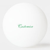 グリーンシャムロックハートセントパトリックの日 卓球ボール (裏面)