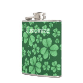 グリーンシャムロックハートセントパトリックズデイ フラスク (左)
