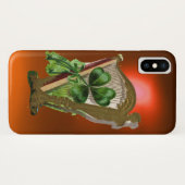 グリーンシャムロックハープオレンジ Case-Mate iPhoneケース (裏面(横))