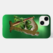 グリーンシャムロックハープグリーン Case-Mate iPhoneケース (裏面 (横))