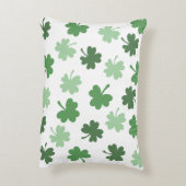 グリーンシャムロックパターンセントパトリックの日シェルパ アクセントクッション (裏面(縦))