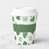 グリーンシャムロックパターンセントパトリック 紙コップ (裏面)