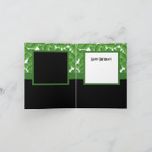 グリーンシャムロックパーソナライズされたsweet sixteen サンキューカード (内部)